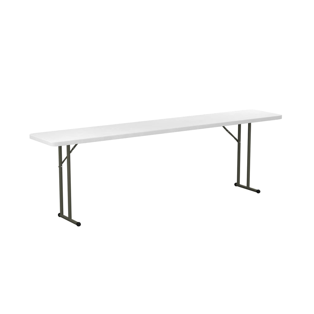 Granite White Heavy-Duty Blow Molded Plastic Folding Table K23492