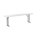 Granite White Heavy-Duty Blow Molded Plastic Folding Table K23492