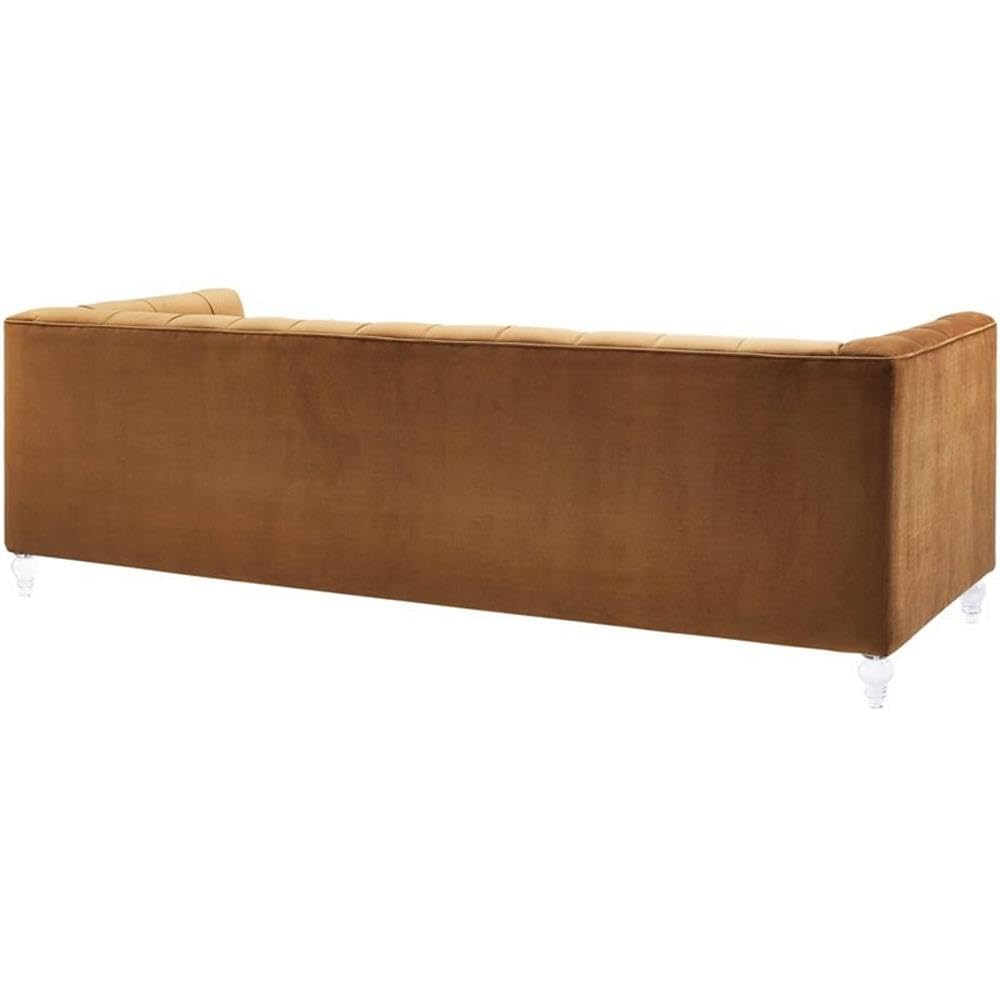 Velvet Upholstered Sofa with Tufted Seat and Back W92129