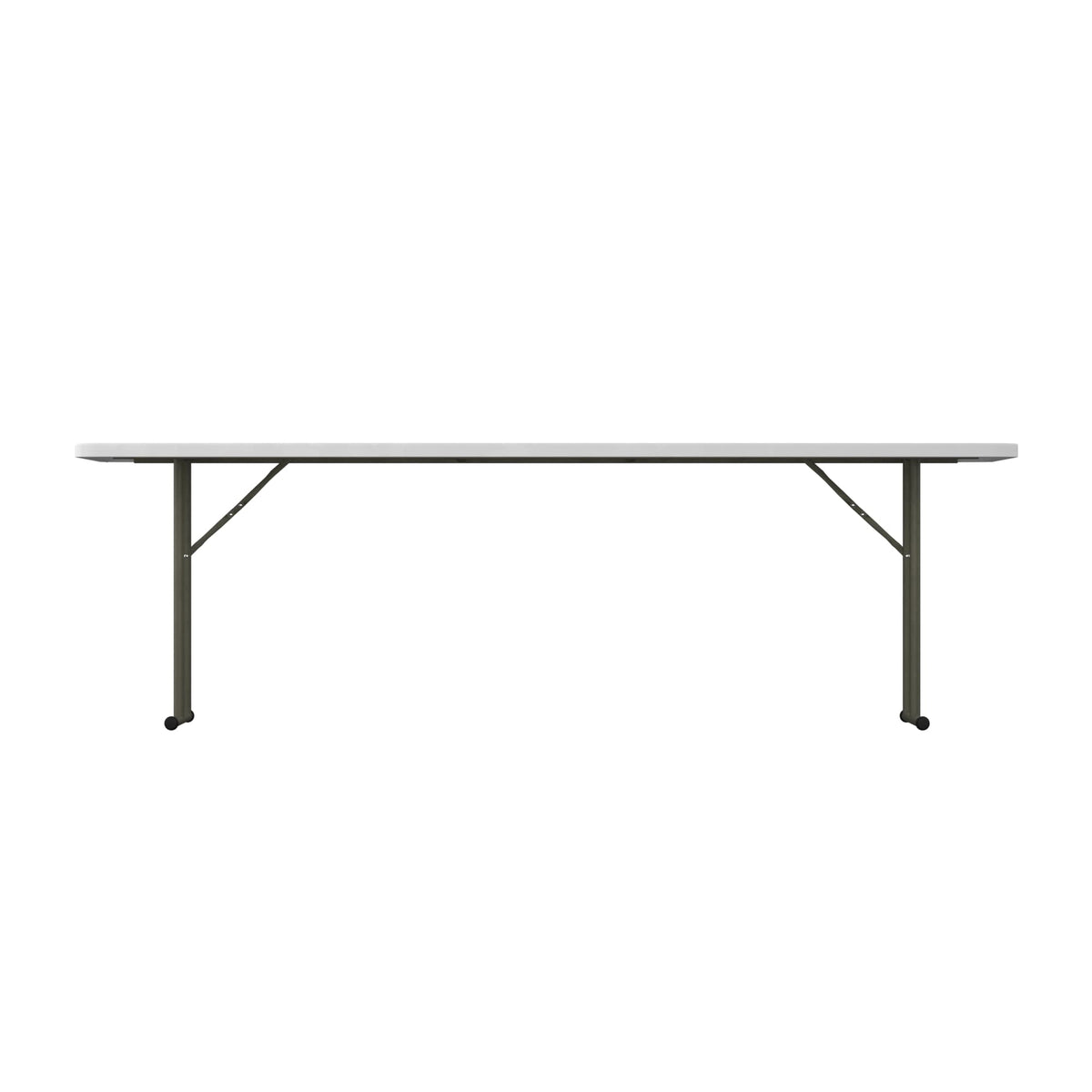 Granite White Heavy-Duty Blow Molded Plastic Folding Table K23492