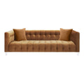Velvet Upholstered Sofa with Tufted Seat and Back W92129