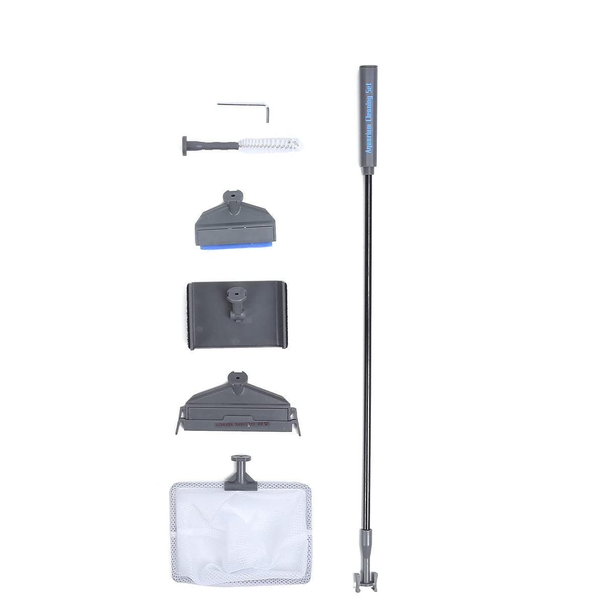5 in 1 Aquarium Cleaning Kit with Telescopic Rod and Brushes M514