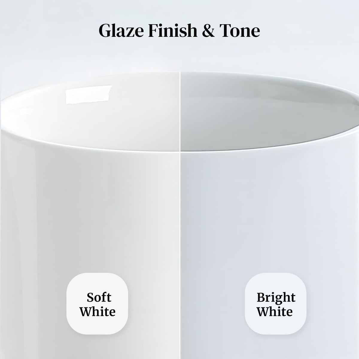 White Ceramic Soup Bowls Set of 4 I14794