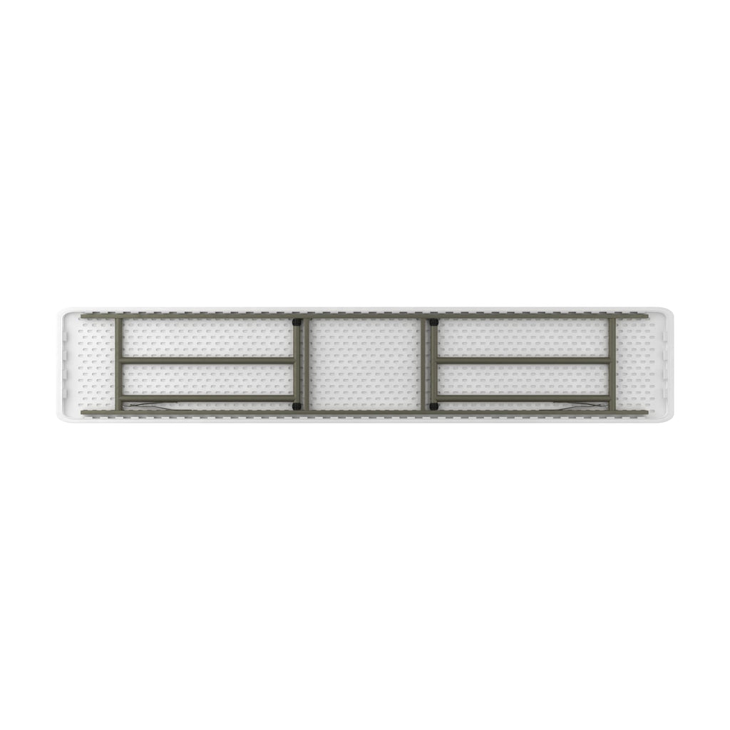 Granite White Heavy-Duty Blow Molded Plastic Folding Table K23492