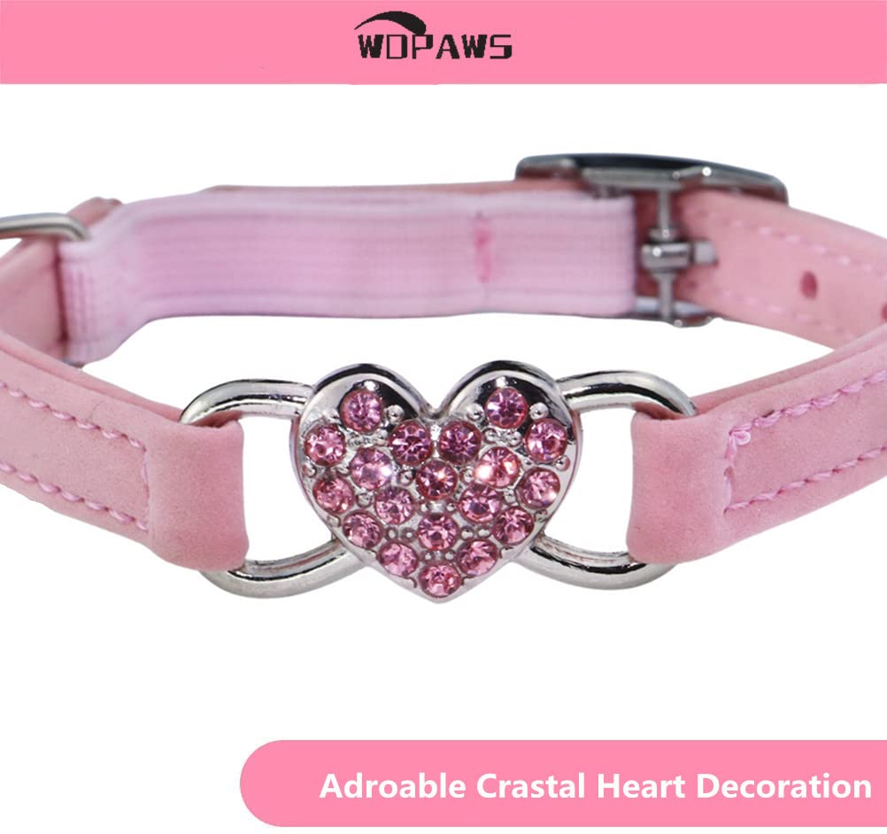 Pink Cat Collar with Safety Belt and Bell D30904