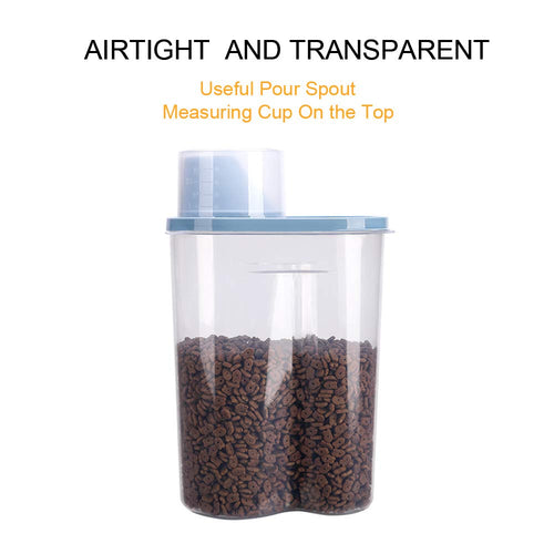 2 Pack 2lb/2.5L Pet Food Storage Container with Measuring Cup C30032