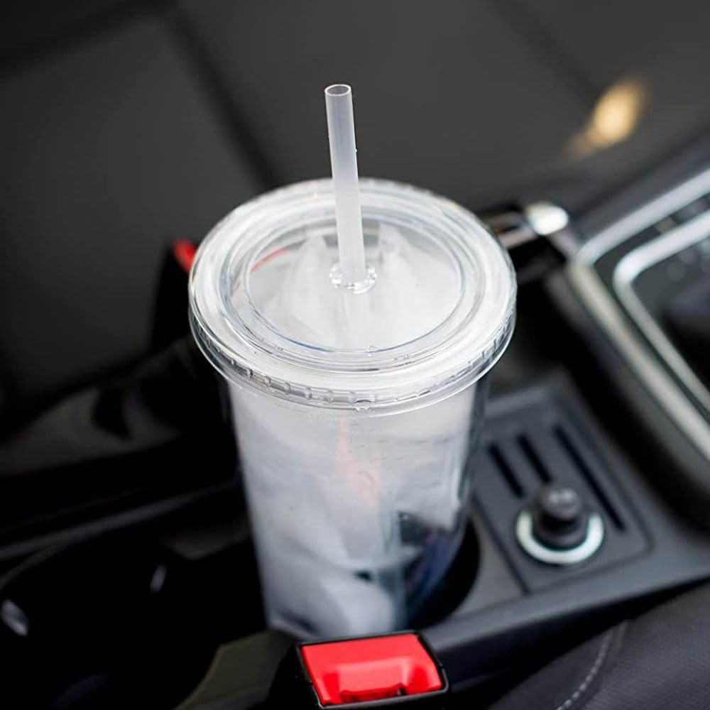650ml Clear Tumbler with Lid and Straw I882255