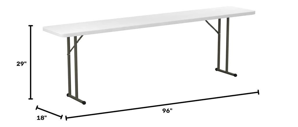 Granite White Heavy-Duty Blow Molded Plastic Folding Table K23492