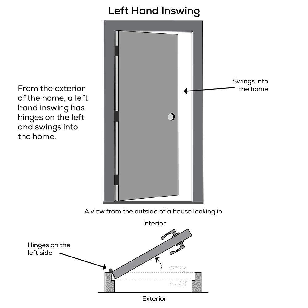 Steel Brilliant White Left Hand In-swing Prehung Front Door 6-Panel 36" x 96" O8200