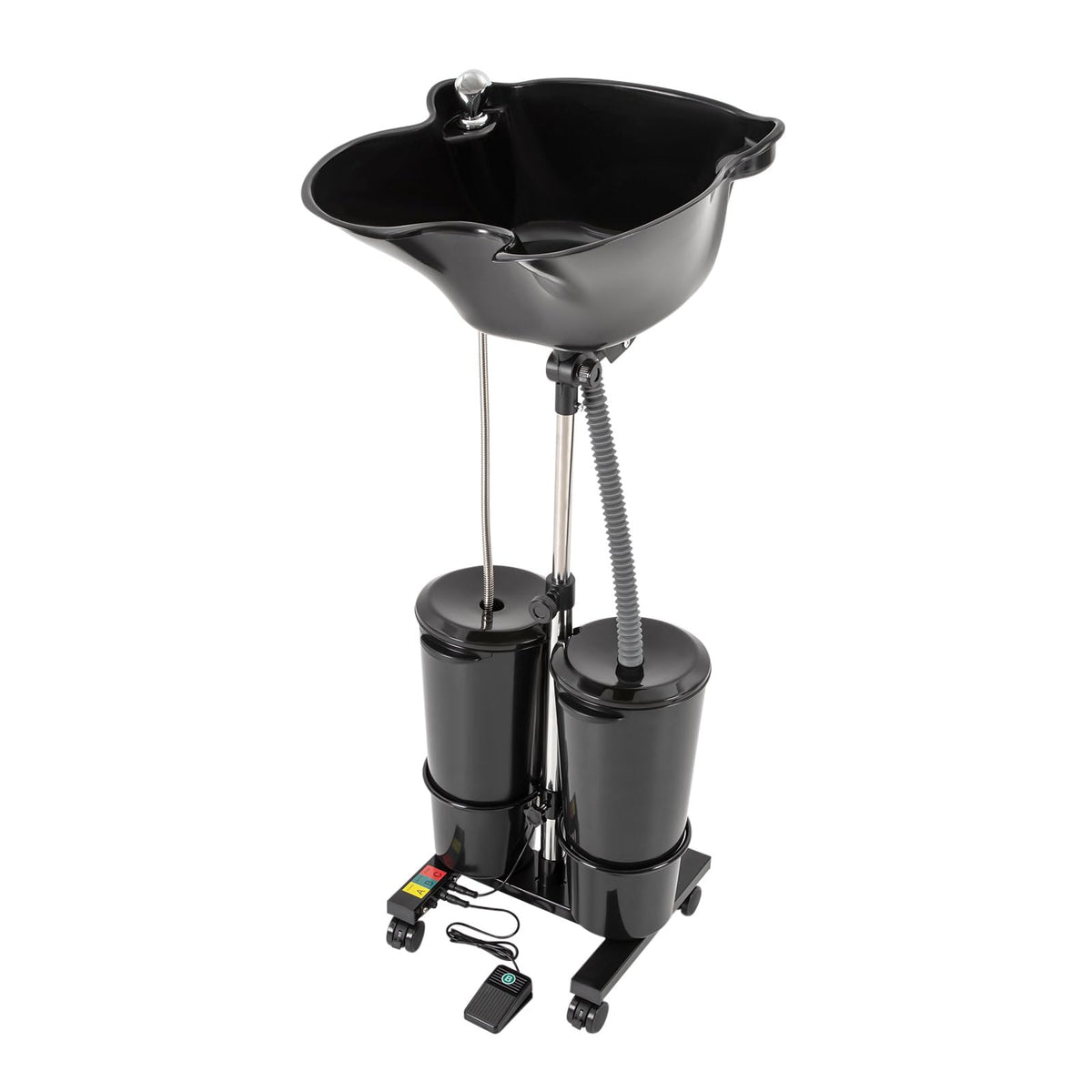 Portable Plastic Shampoo Bowl with 2 Bucket and Electric Pump R126