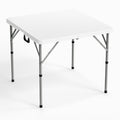 White Bi-Folding Portable Plastic Table W7234
