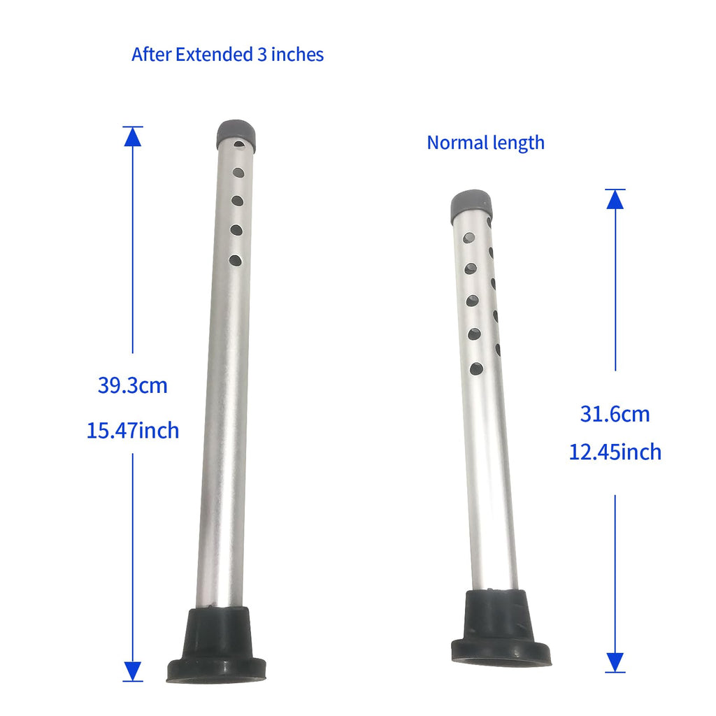 Aluminum 3 Inch Shower Chair Extension Tube L5551