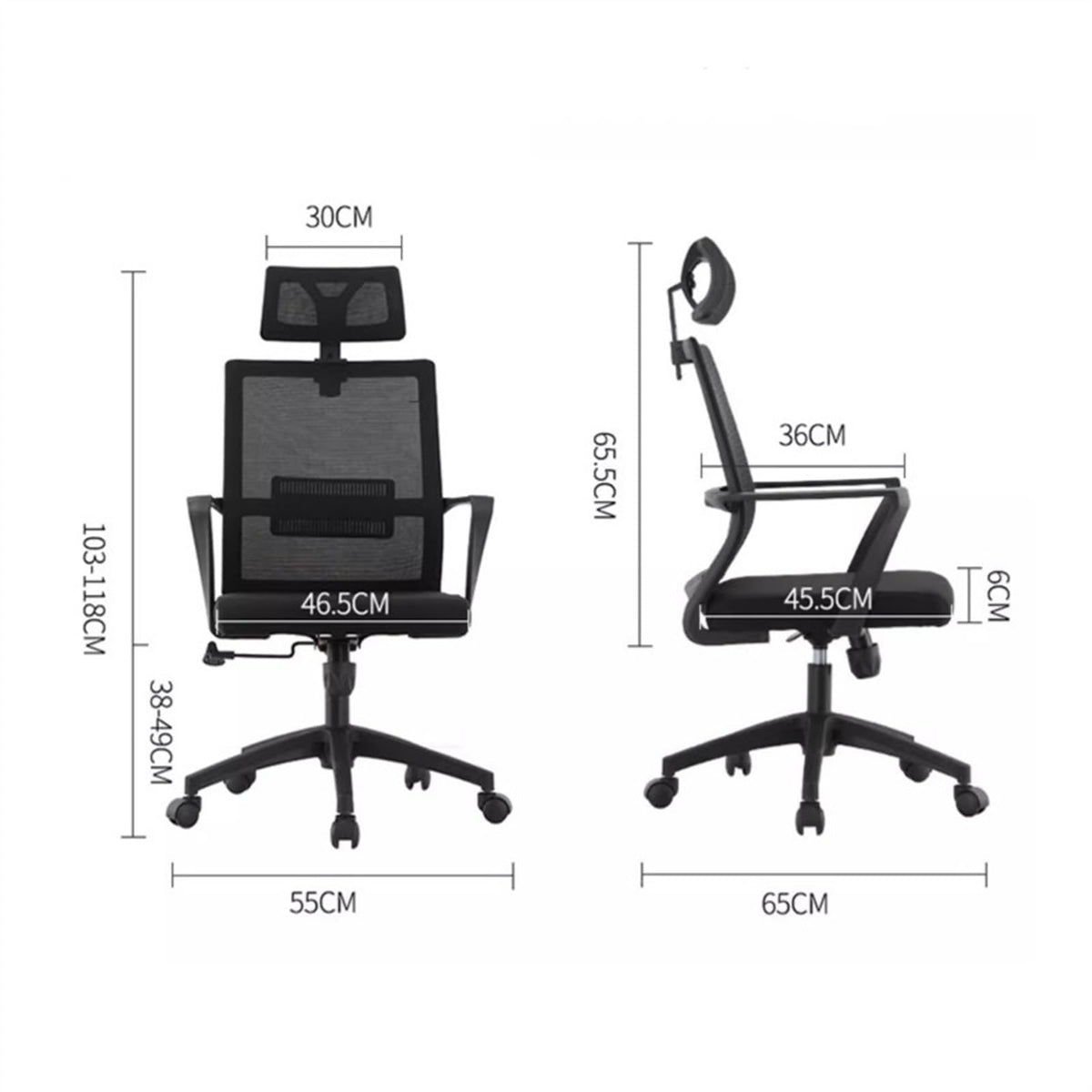 High Back Mesh Ergonomic Office Chair with Lumbar Support N8306