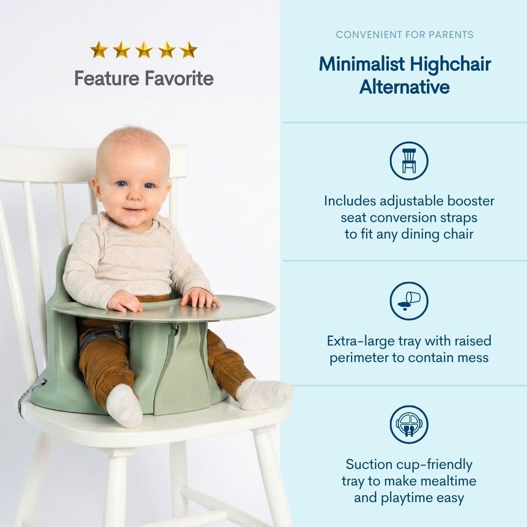 Ergonomic Baby Floor & Booster Seat with Tray Y74686