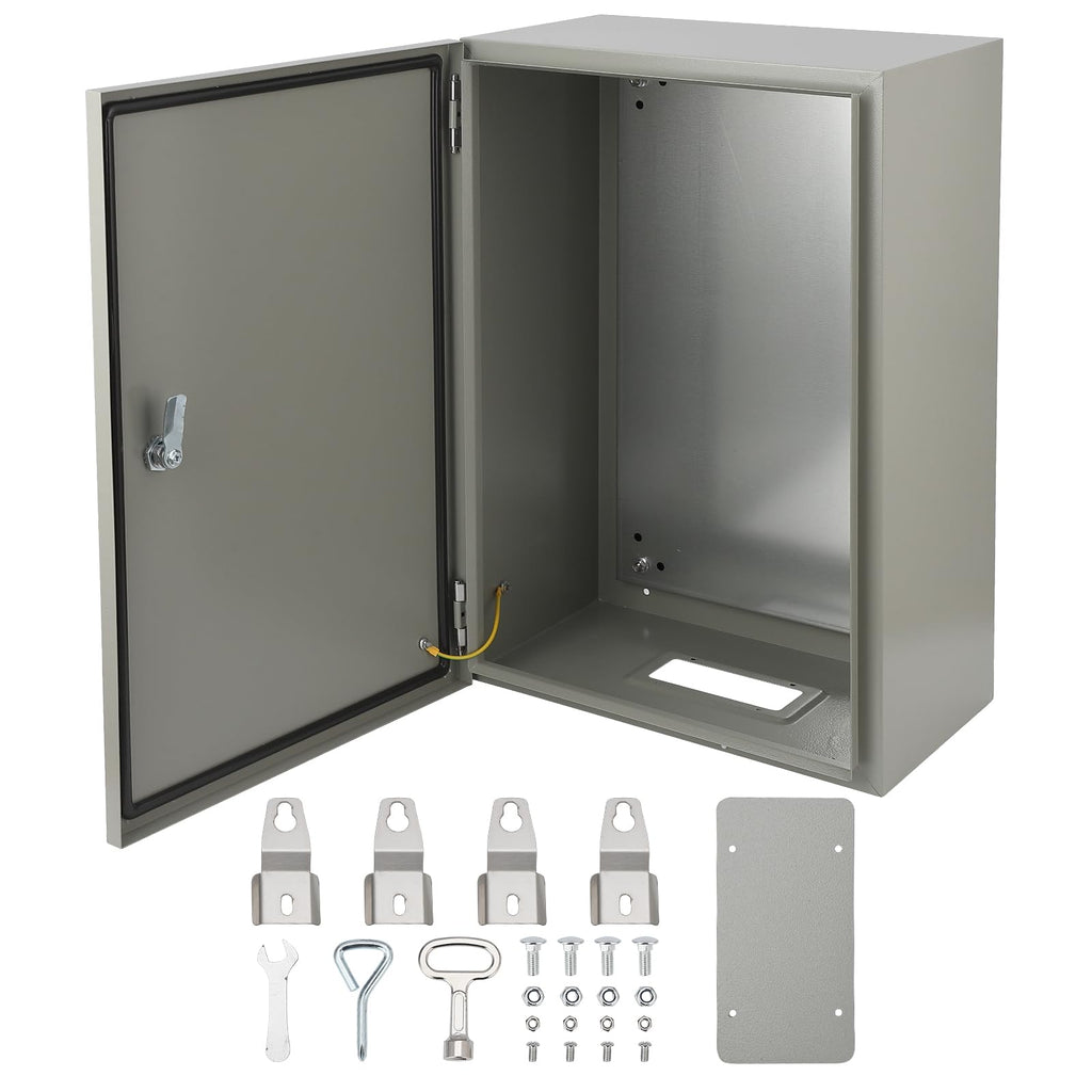 24" x 16" x 10" Waterproof Stainless Steel Electrical Enclosure Box with Lock X705651
