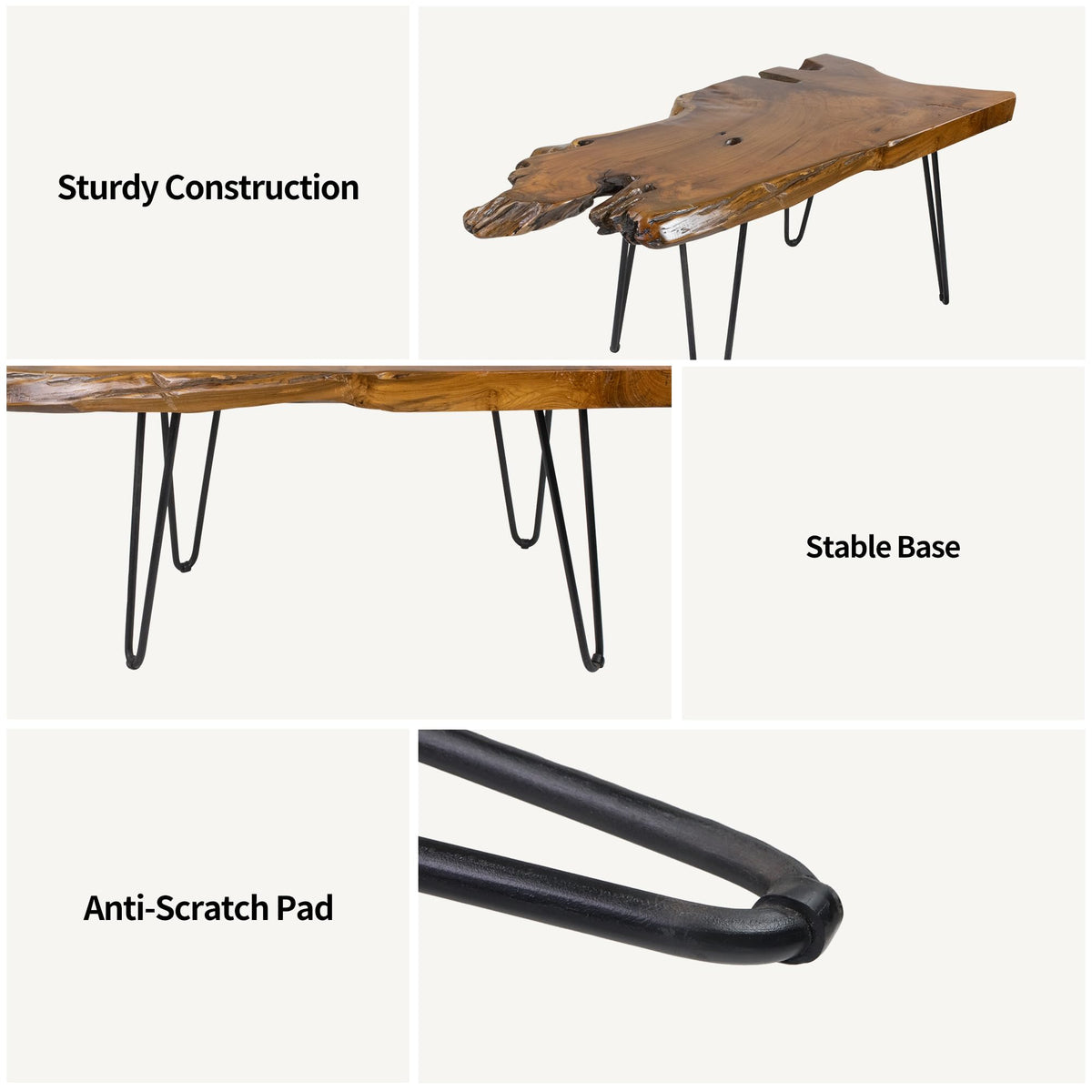 Live Edge Solid Wood Coffee Table H8565