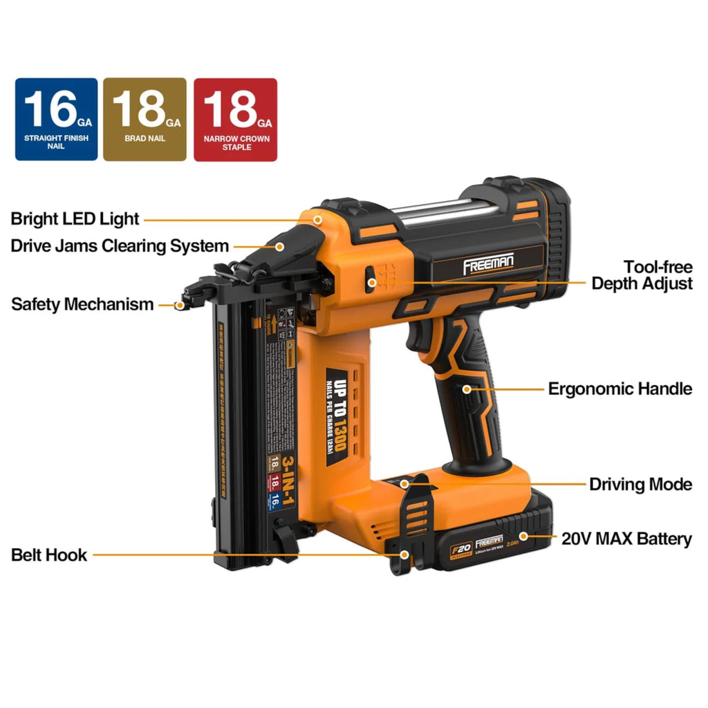 Cordless 3-in-1 Nailer Kit P120