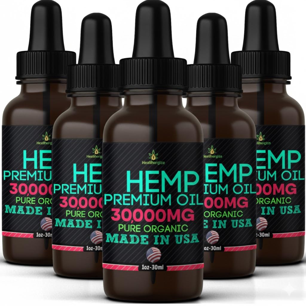 Hemp Oil Drops 5 Pack Cold Pressed Vegan F807642