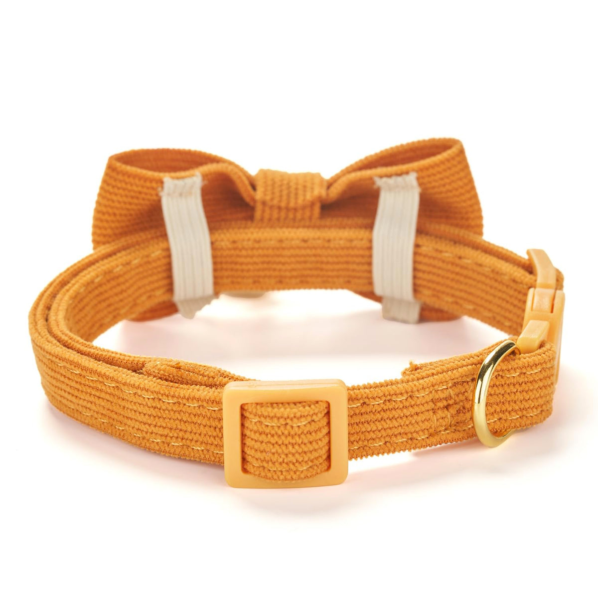 2 Pack Soft Corduroy Cat Collars with Bow Tie & Bell M498723