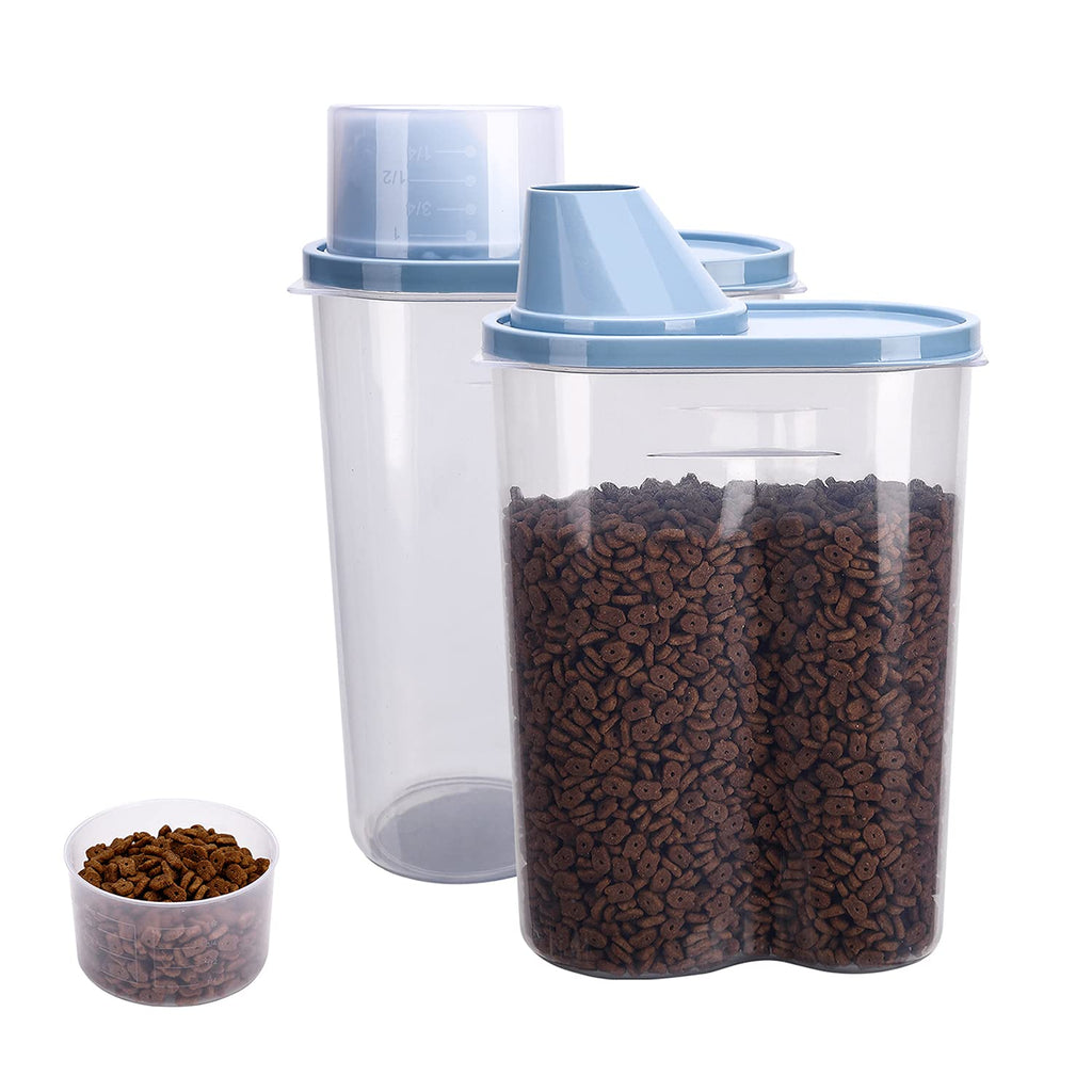 2 Pack 2lb/2.5L Pet Food Storage Container with Measuring Cup C30032