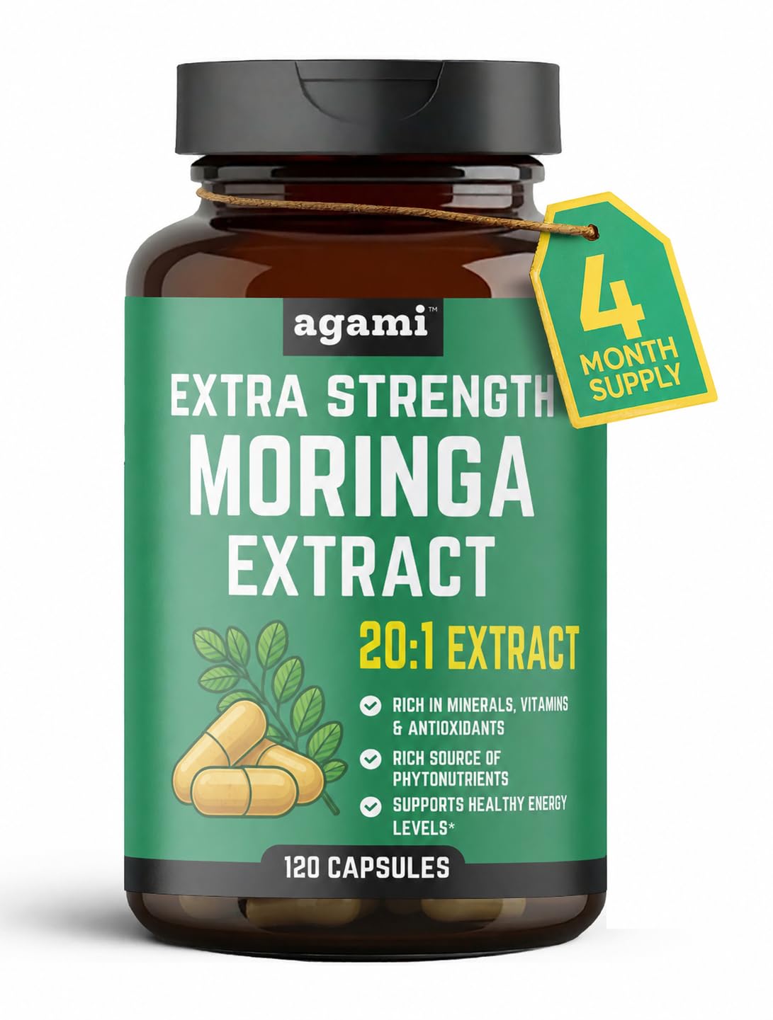 Moringa Capsules 400mg 20:1 Extract 120 Capsules N524821