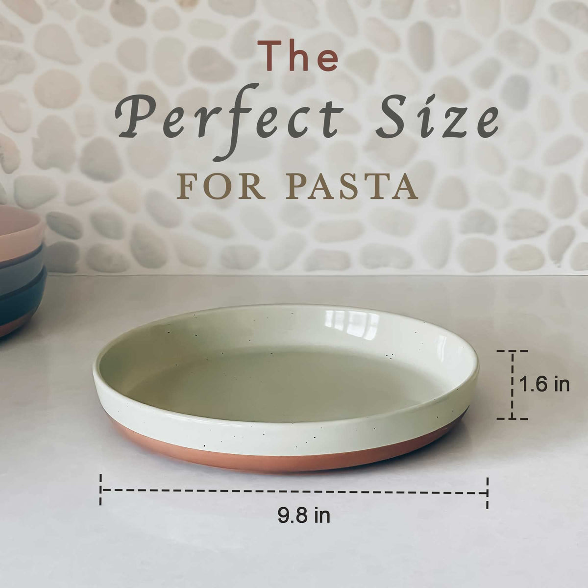 Ceramic Pasta Bowl Set of 4-35oz Microwave Safe U61646
