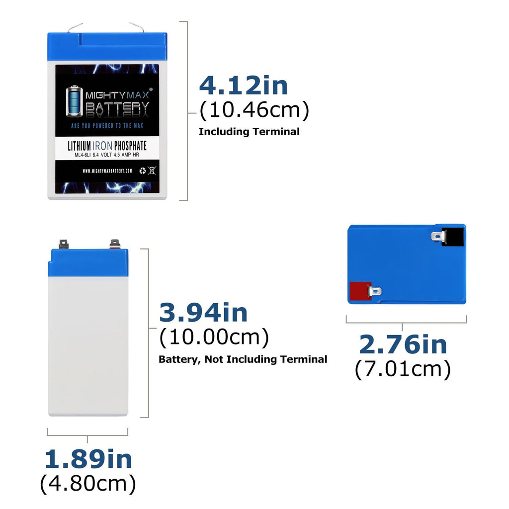 6V 4.5AH Lithium Replacement Battery U58594