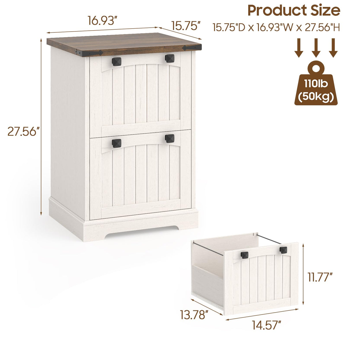 2 Drawer Small File Cabinet T2865