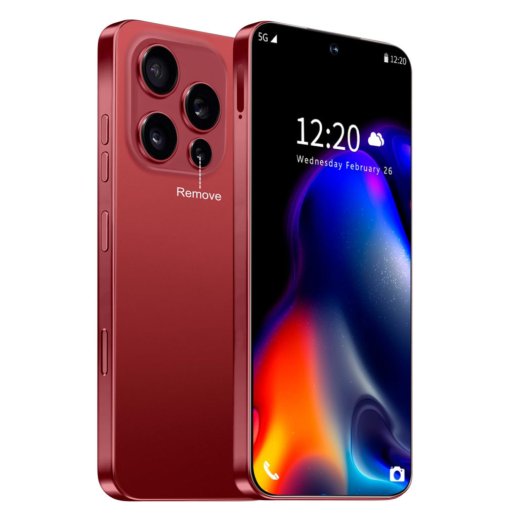 Unlocked Cell Phone 16+512GB Android 14 Wine Red K4339