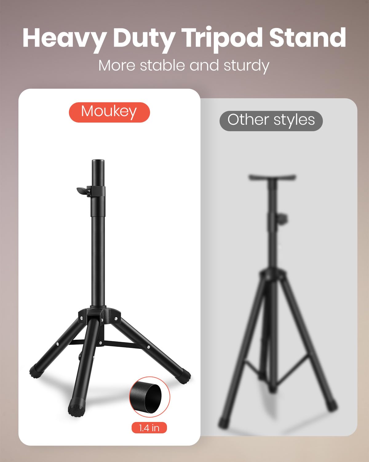 8 Inch Rechargeable Bluetooth PA System with Tripod Stands, Wired Mic T75126