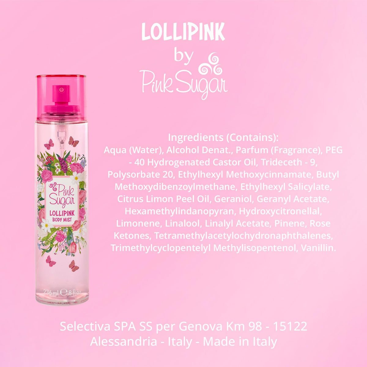 Pink Sugar Lollipink Body Mist 8.0 Fl Oz E885