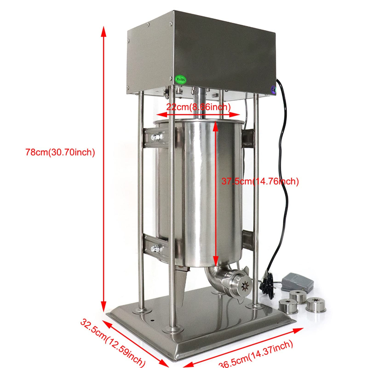 Stainless Steel 2 in 1 Vertical Sausage Stuffer O451