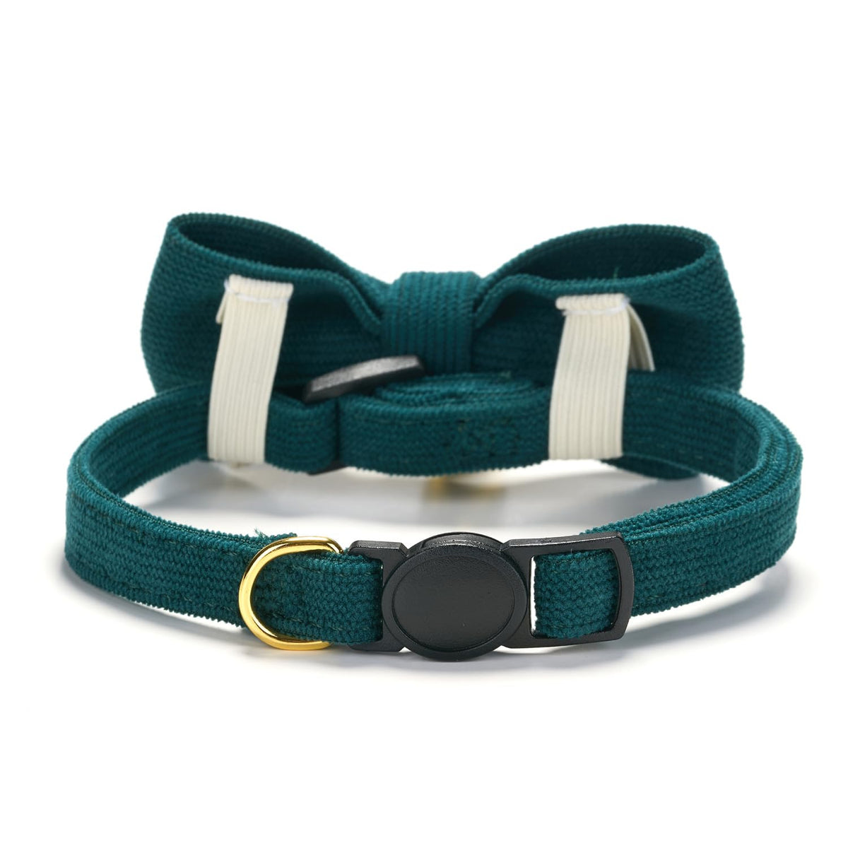2 Pack Soft Corduroy Cat Collars with Bow Tie & Bell M498723