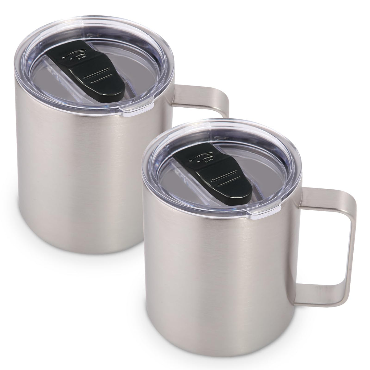 14oz Insulated Stainless Steel Coffee Mug with Lid 2 Pack O74351