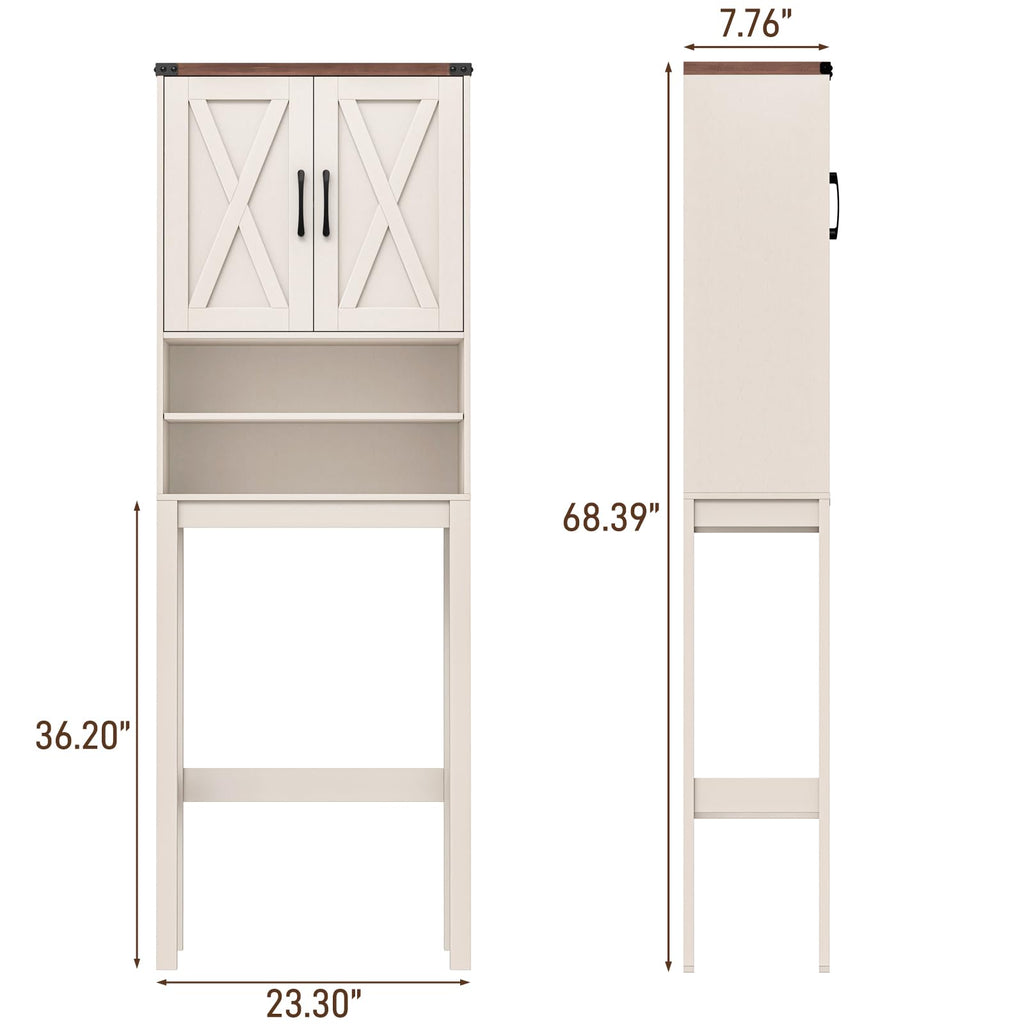Over The Toilet Storage Cabinet with Adjustable Shelf, White Q2804