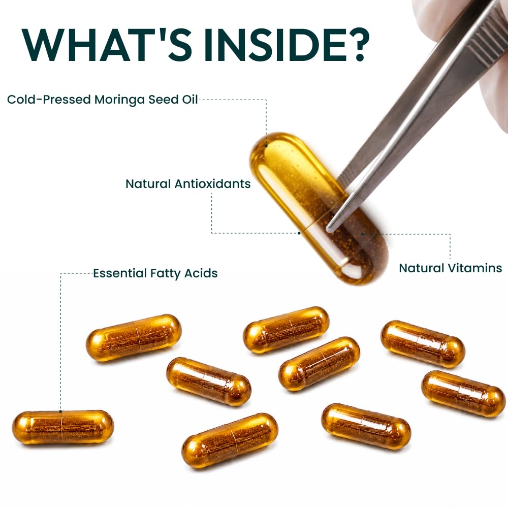 Moringa Seed Oil 1000mg 60 Capsules T828558