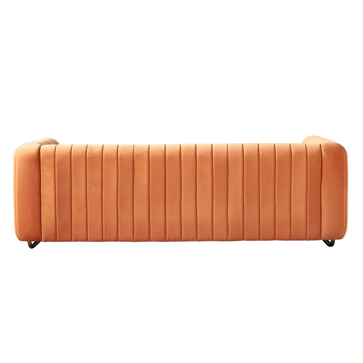 Orange Velvet 84 Inch 3-Seater Sofa S81299