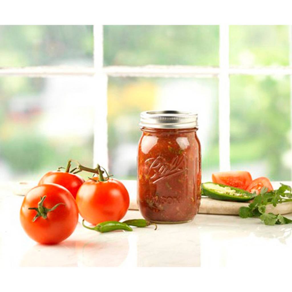 12 Regular Mouth Glass Mason Jars with Lid and Band C569419