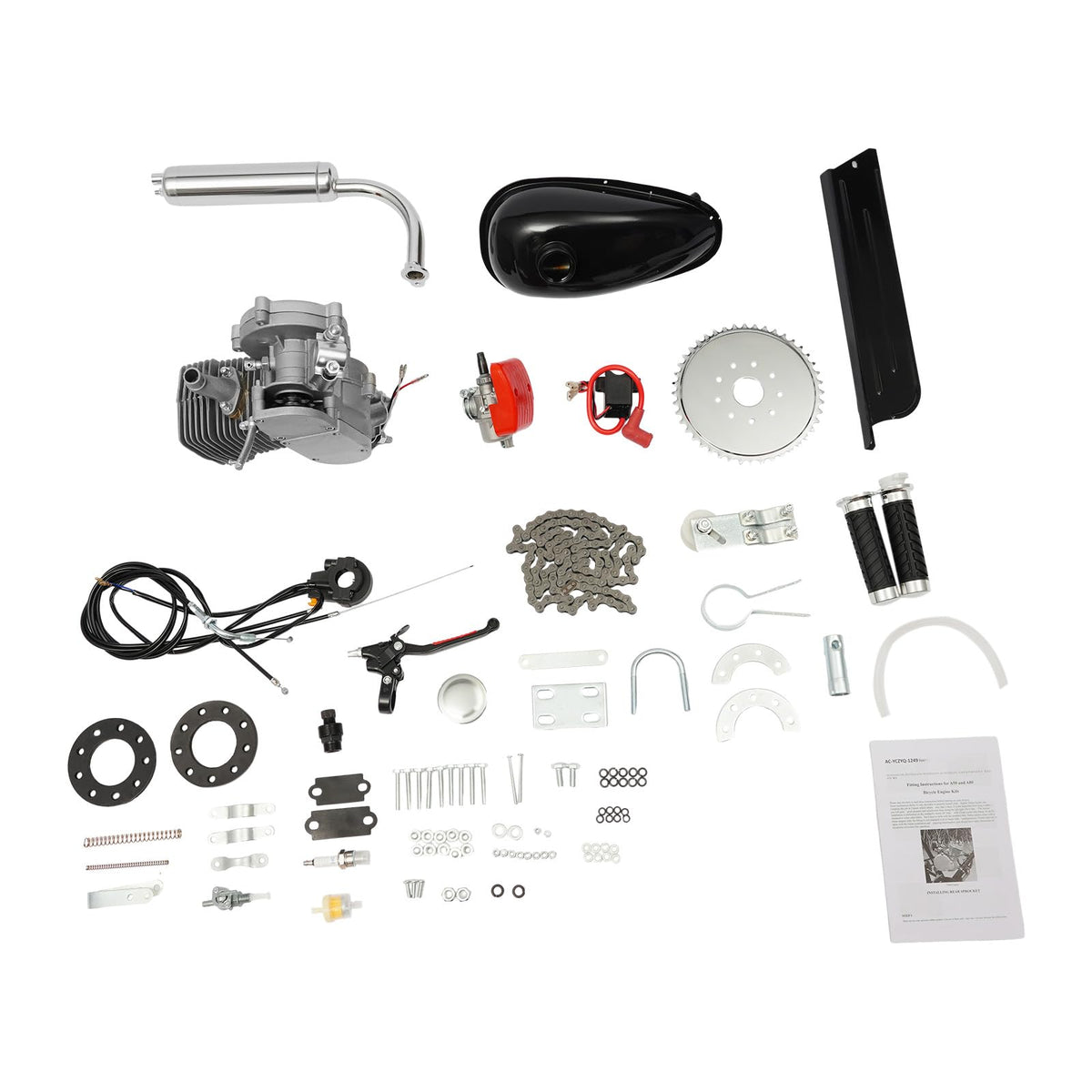 2-Stroke 100cc Gas Bicycle Engine Kit with 44 Tooth Sprocket N97713
