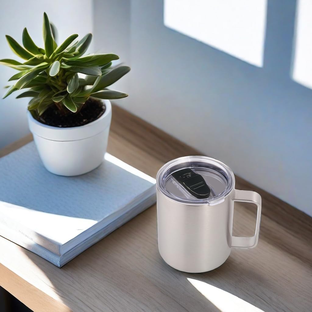 14oz Insulated Stainless Steel Coffee Mug with Lid 2 Pack O74351