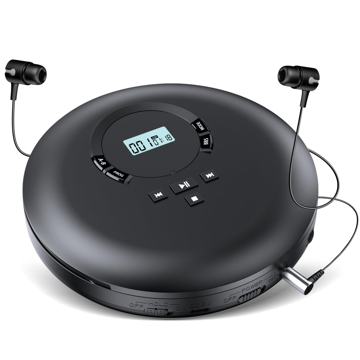 Portable CD Player with Headphones LCD Display F961795