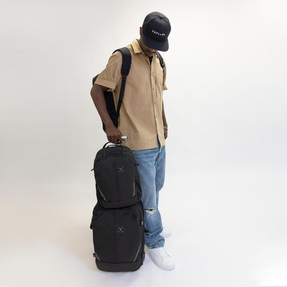 Rolling Backpack with Wheels 43L with Packing Cubes Set 6PC K738763
