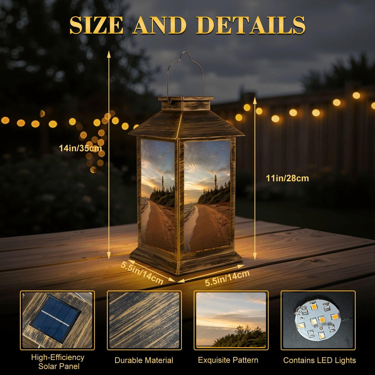 Waterproof LED Solar Lantern Q39600