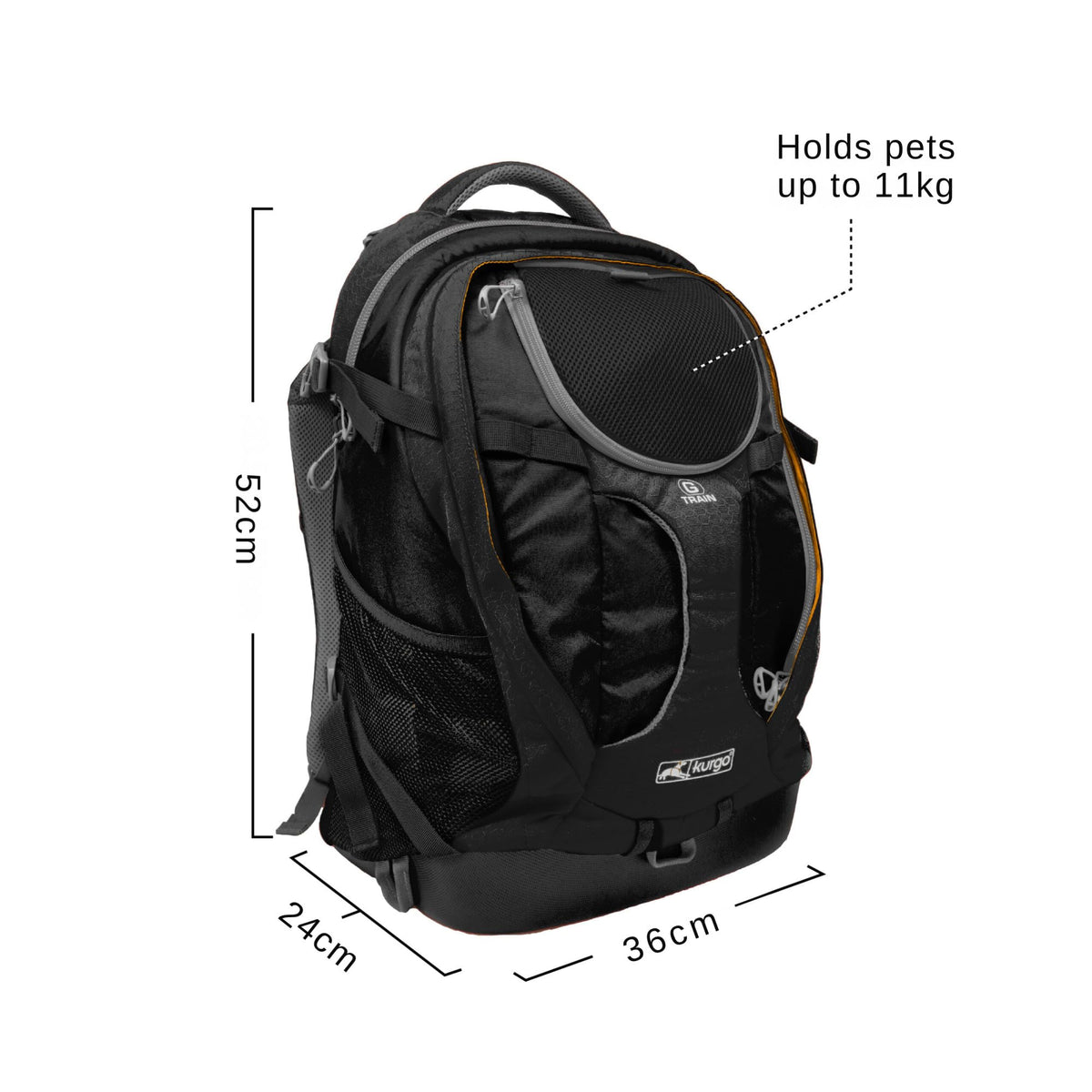 Black Pet Carrier Backpack D19241