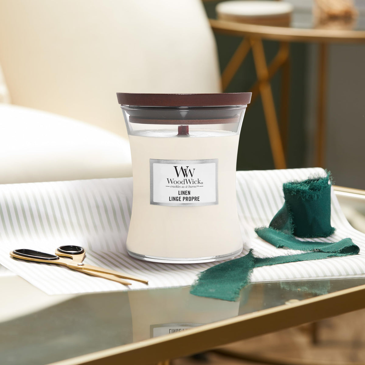 Scented Trilogy Candle with Crackling Wick D65741