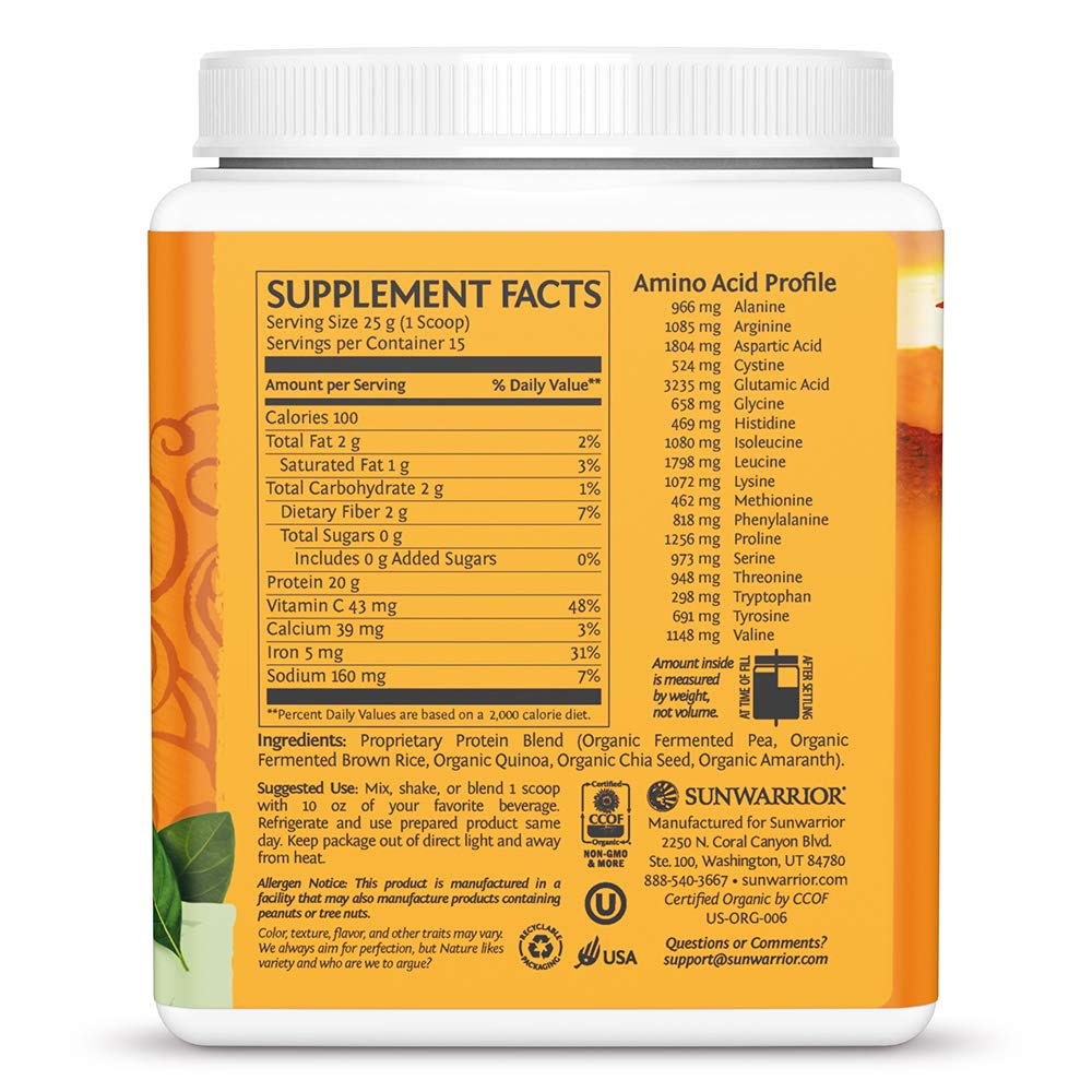 Unflavored Vegan Plant Based Protein Powder 15 Servings Y179459