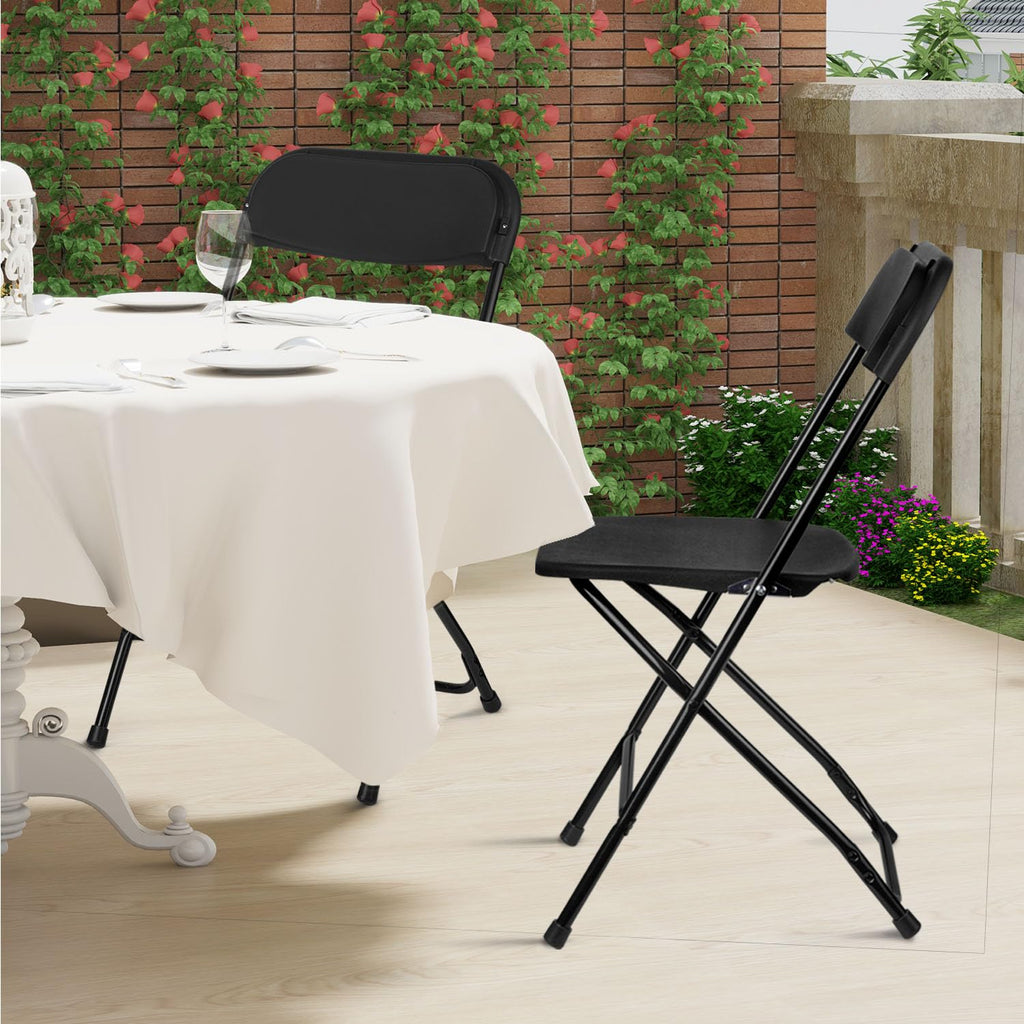 Portable Heavy Duty Folding Chairs 10 Pack Black V783