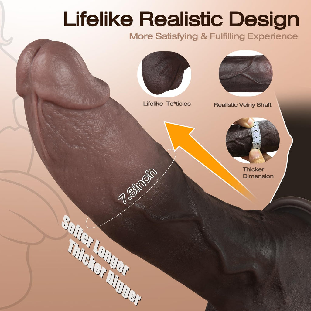 11.5 Inch Black Silicone Dildo O983