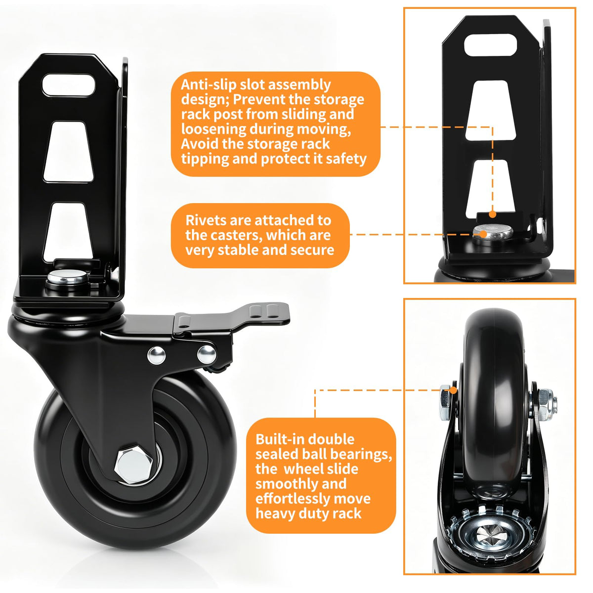 4" Storage Rack Caster Wheels I572203