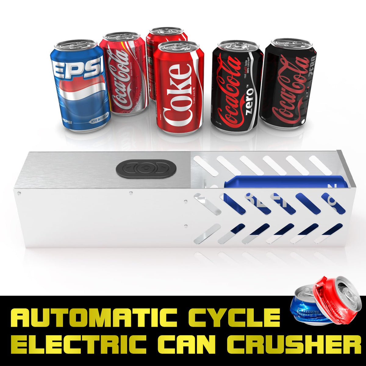 Electric Can Crusher 12oz~16oz Wall Mounted C81057